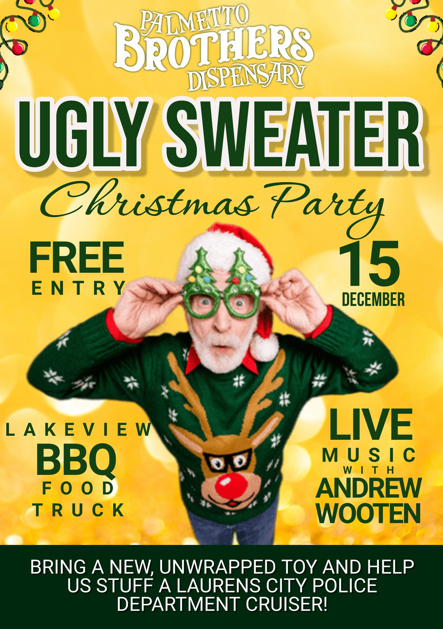 3rd Annual Ugly Christmas Sweater Party w/ Andrew Wooten Music!