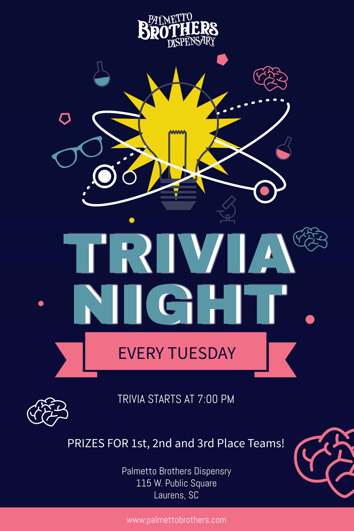 Trivia Night at Palmetto Brothers Dispensary!